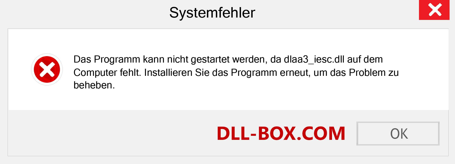 dlaa3_iesc.dll-Datei fehlt?. Download für Windows 7, 8, 10 - Fix dlaa3_iesc dll Missing Error unter Windows, Fotos, Bildern